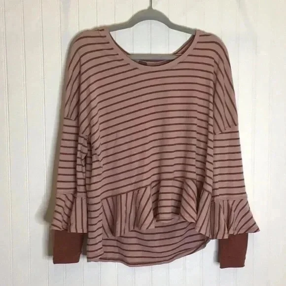 💖 Free People | We The Free Thermal Ruffled Top Size Medium - Picture 2 of 7